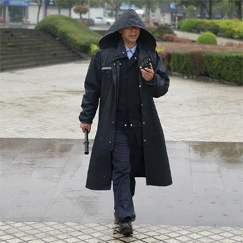 Man in raincoat