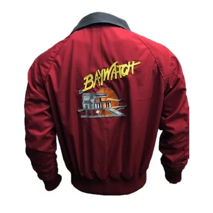 Baywatch Red Bomber Lifeguard Cotton Jacket