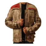 Star Wars The Force Awakens Finn John Boyega Genuine Waxed Leather Jacket