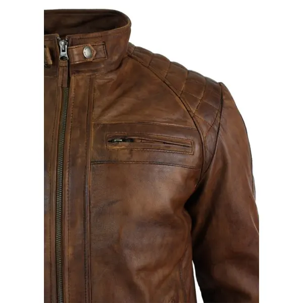 Brown biker jacket