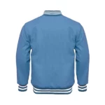 Full wool sky blue letterman jacket