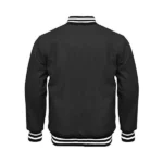 Full wool black letterman jacket