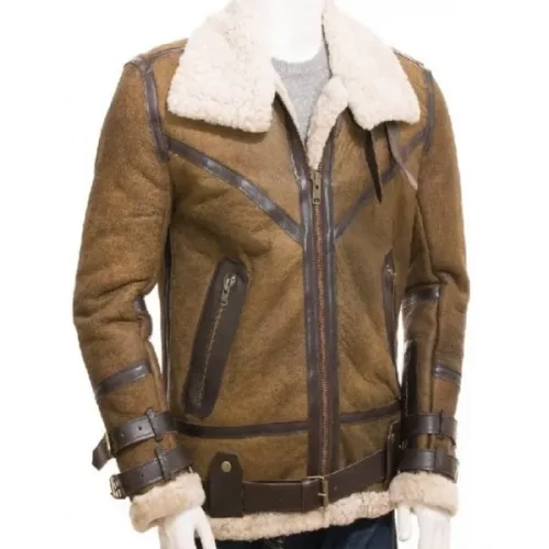 Aviator sheepskin jacket