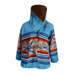 Kelly Reilly Yellowstone Season 03 Wool Blend Blue Hooded Coat