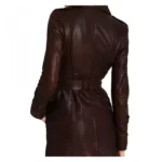 Stana Katic Leather Coat
