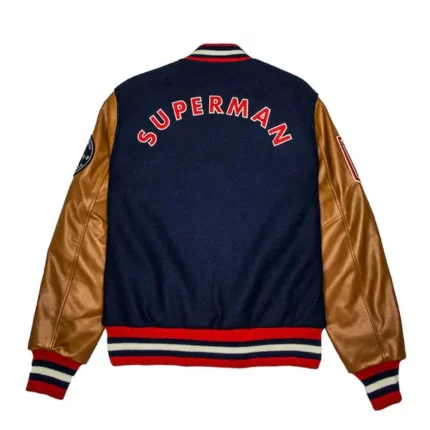 Superman Blue and Golden Varsity Jacket