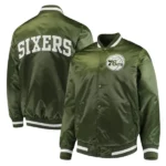 Green 76ers Satin Jacket