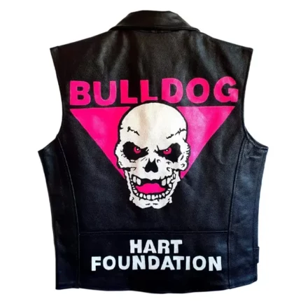 Bret Hart Foundation Biker Leather Vest
