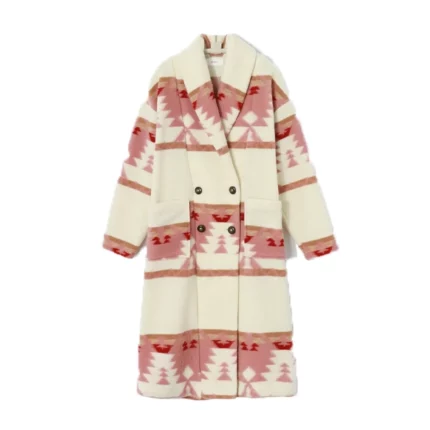 Beth Dutton pink printed coat