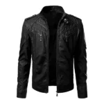 Mens Vintage Black Lambskin Leather Jacket