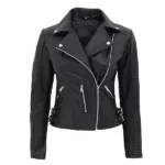 Womens Lambskin Black Leather Jacket