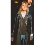 Kurt Cobain Black Leather Coat