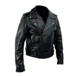 Johnny Depp black leather jacket