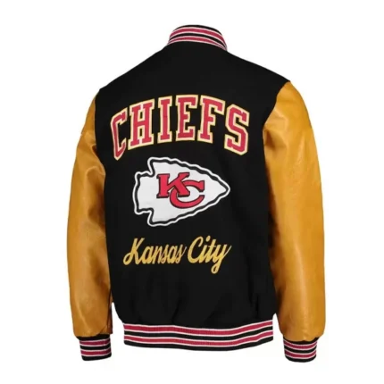 Kansas City Chiefs Gold And Black varsity Jacket