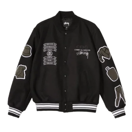 CDG Black Varsity Jacket