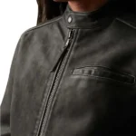 Calvo Grey Leather Jacket
