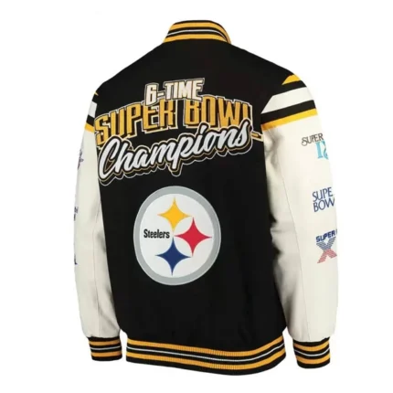 Super Bowl Champions Pittsburgh Steelers Black Varsity Jacket
