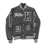 Kingsplay University Grey Varsity Jacket