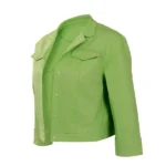 Luck Sam Greenfield Green Leather Jacket
