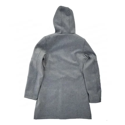 Ana De Armas Knives Out Grey Hooded Coat