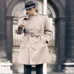 Jef Costello Le Samourai Double Breasted Beige Coat