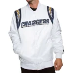 Los Angeles Chargers White Satin Jacket
