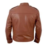 Billy Campbell brown leather jacket