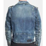 Blue jeans biker jacket
