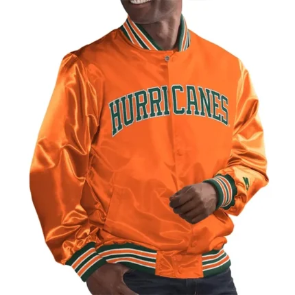 Miami Hurricanes Satin Bomber Jacket