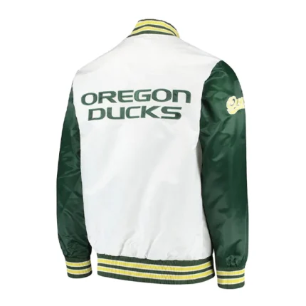 Oregon Ducks Green and white Satin Jacket