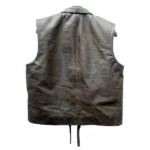 Lorne Greene Bonanza Leather Vest Dark Brown