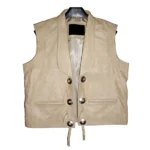 Lorne Greene Bonanza White Leather Vest