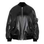 The Kardashians Black Bomber Leather Jacket