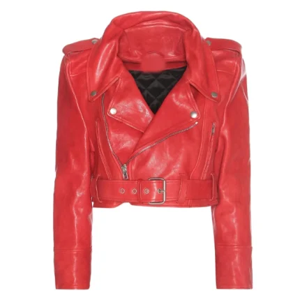 Bebe Rexha The Way I Are Cropped Leather Jacket