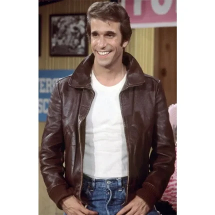 Happy Dayz Fonzie Brown Leather Jacket