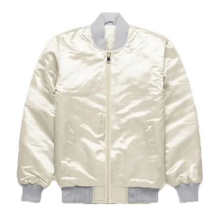 Harry Style Metallic Cream Satin Jacket