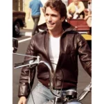 Henry Winkler Happy Days Brown Leather Jacket