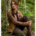 Katniss Everdeen Brown Leather Jacket