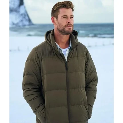 Limitless Chris Hemsworth Green Puffer Jacket