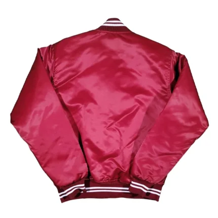 Arkansas Razorbacks Burgundy Satin Jacket