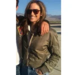 Jennifer Connelly Top Gun Maverick Brown Satin Jacket