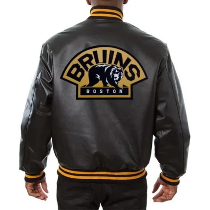 Boston Bruins Black Leather Jacket