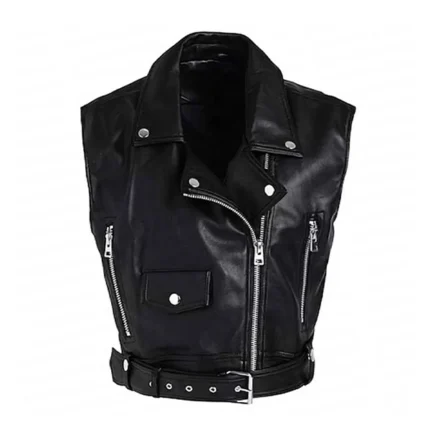 Poker Face Ruby Ruin Leather Vest