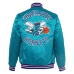 Charlotte Hornets Aqua Blue Satin Jacket