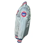 Chicago Cubs Satin Jacket Silver