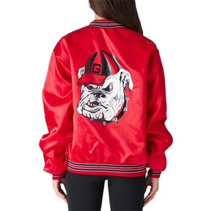 Georgia Bulldogs Red Satin Jacket