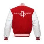 Houston Rockets Red Letterman Jacket