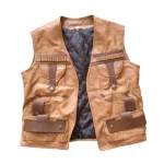 Paul Hogan Crocodile Dundee Brown Leather Vest