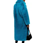 Justin Bieber Blue Faux Fur Coat