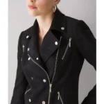 General Hospital Amanda Setton Black Leather Jacket